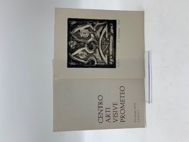 Centro Arti Visive Prometeo, Lerici (Invito alla mostra di Ernestino Mezzani con incisione numerata e firmata)